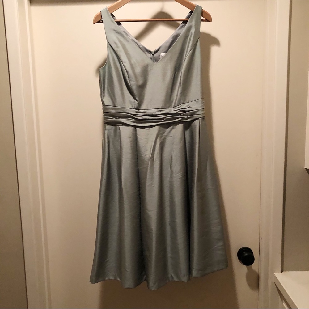 Jessica Howard sage green dress & sweater